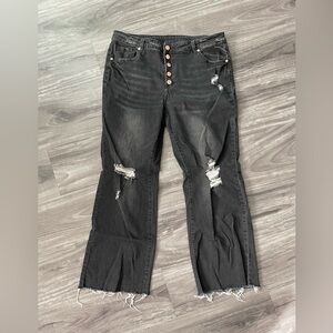 Women’s jeans black ripped xl